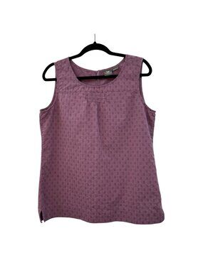 White Sierra Womens Purple Sleeveless Textured Tank Top Size Large Used Outdoor